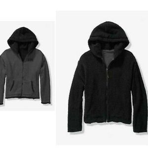 VS pink Reversible Sherpa Lined Full Zip Hoodie